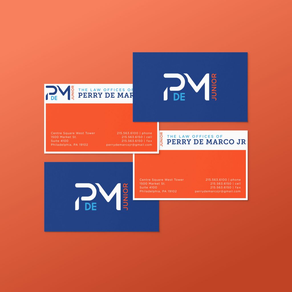 Branding and Business Cards for the Law Offices of Perry de Marco Jr.